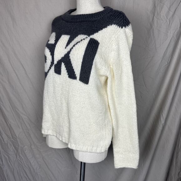 Wooden Ships "SKI" Womens SM/MED Mohair/Wool Blend Colorblock Sweater Pullover - Picture 14 of 15
